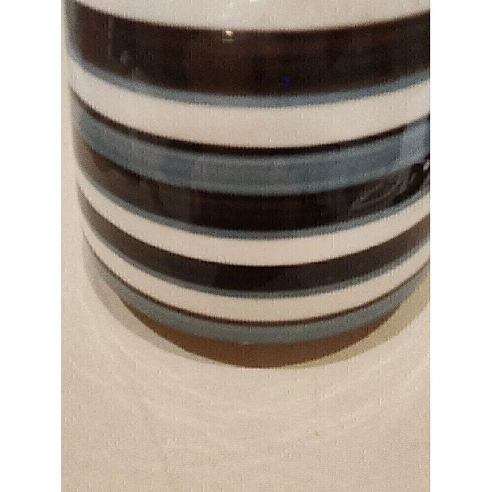 Home Interior Striped Candle Jar Shade Topper